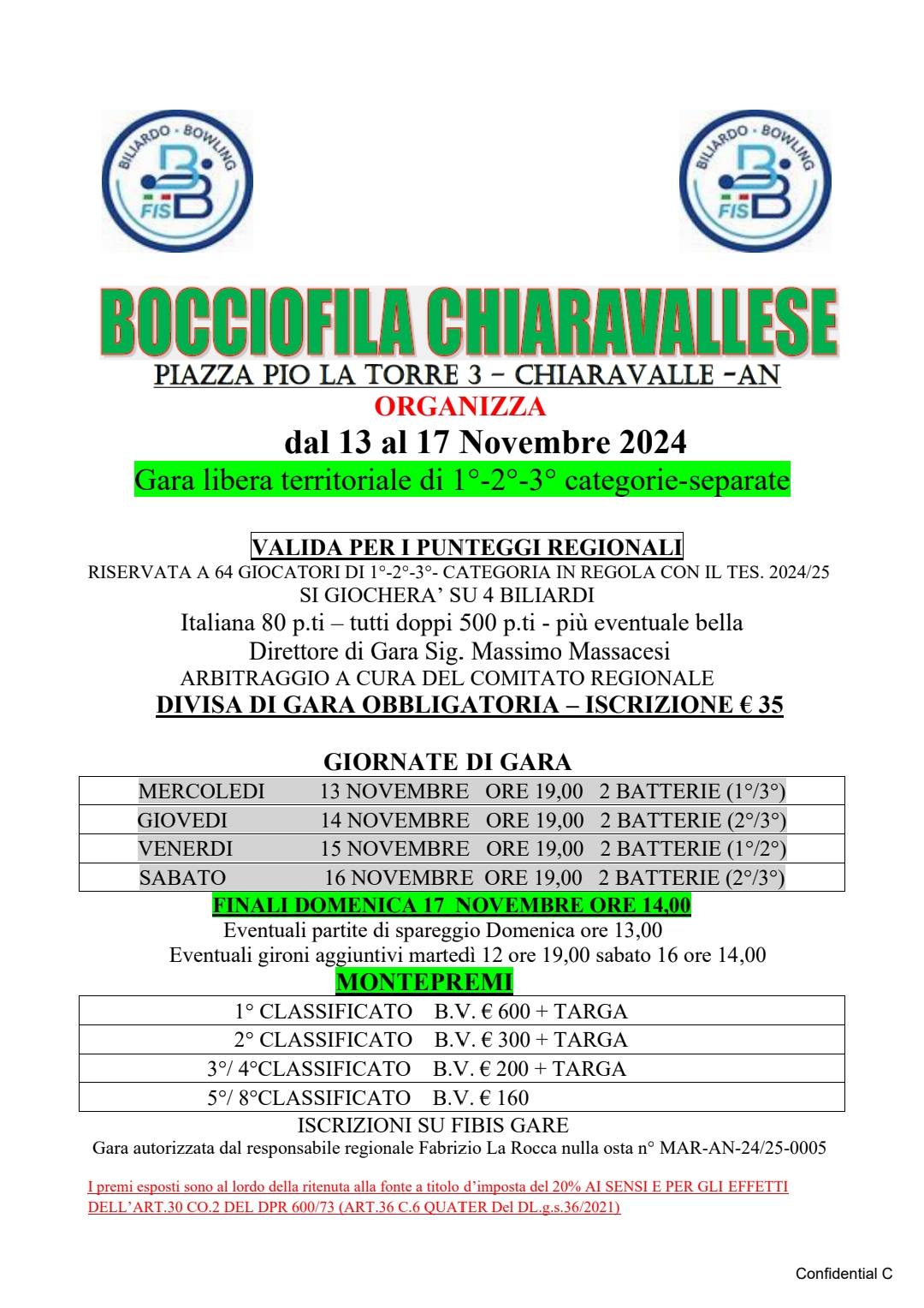 LOCANDINA GARA 2024 2025