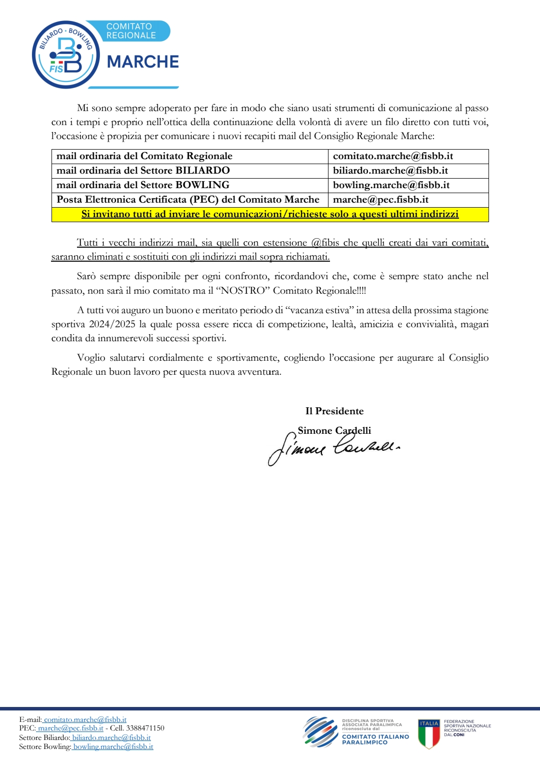 Presentazione e saluto nuovo Comitato Regionale Ma 240715 095000 2