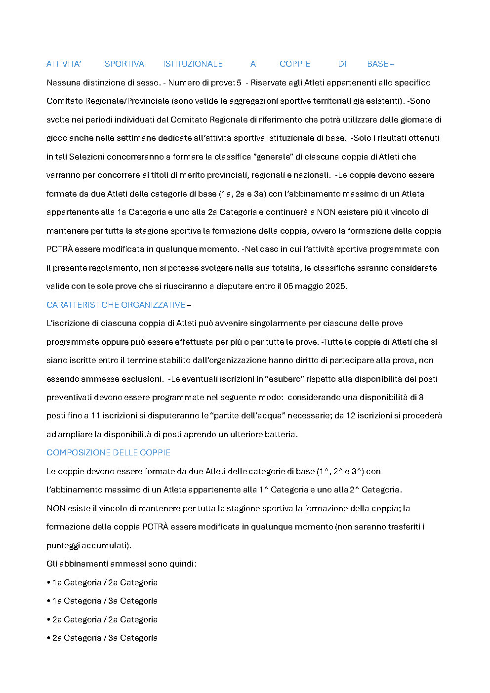 Regolamento coppie Page1