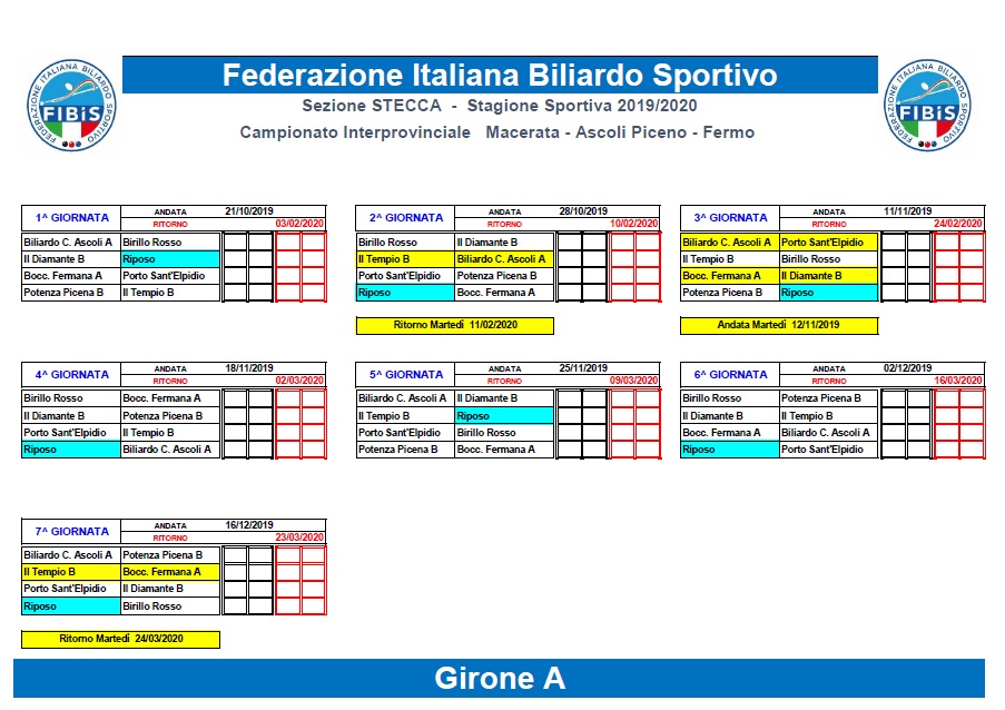 calendario girone a interprovinciale mc ap fm 2019 20