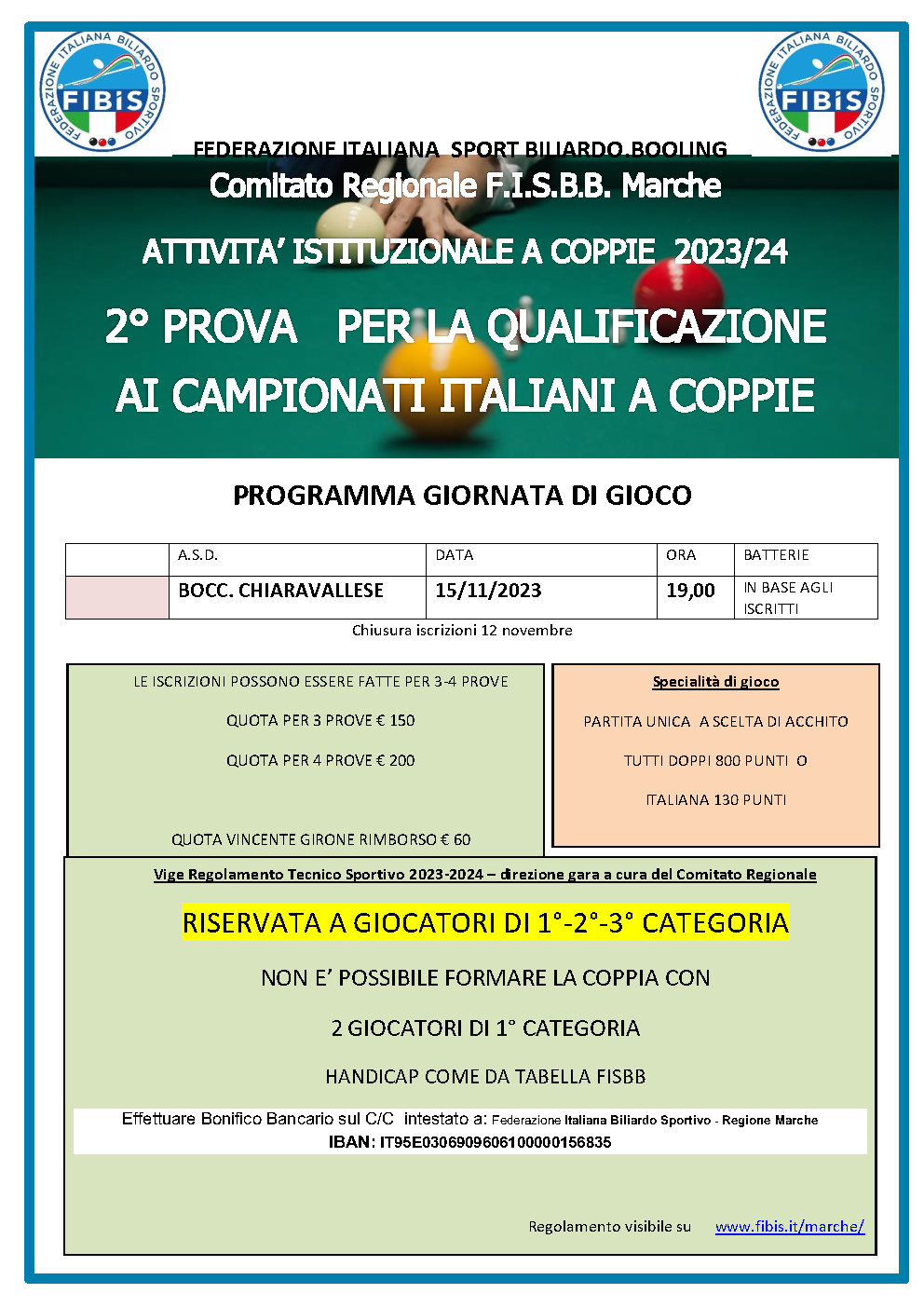 manifesto regionale 2023 2024 SECONDA prova coppie