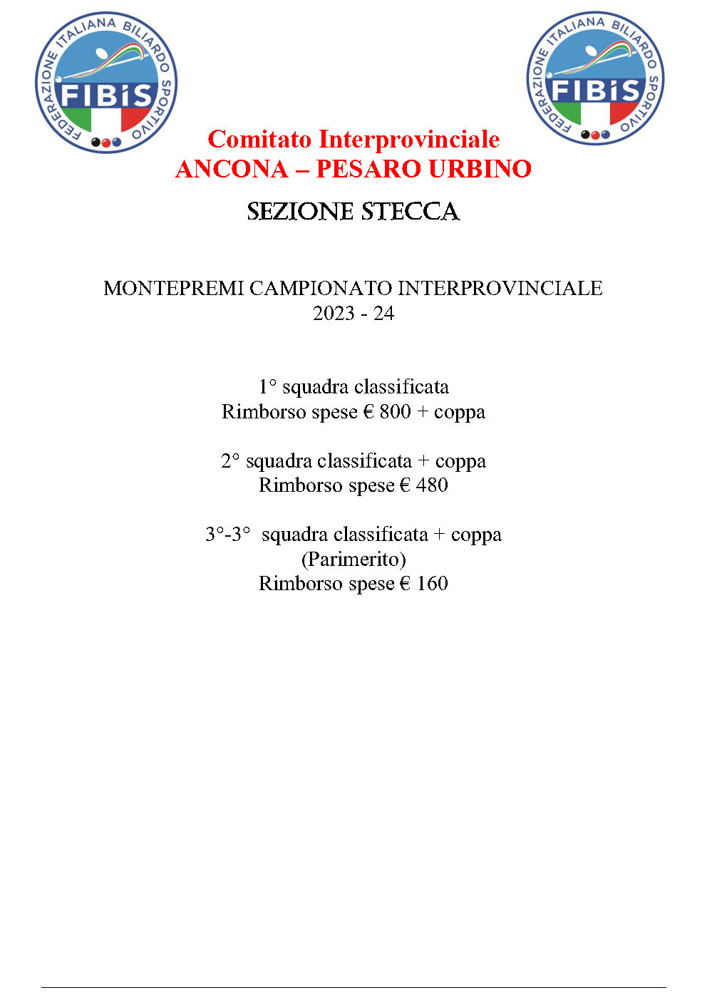 montepremi interprovinciale AN PU