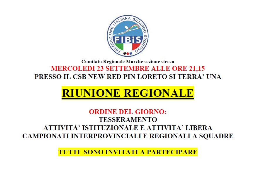 riunione regionale 2020 21