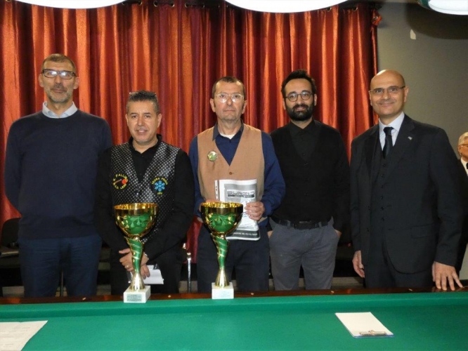 I due vincitori con l'Assessore Mauro Caudana, Salvatore Martorana e il Sindaco Renato Pittalis