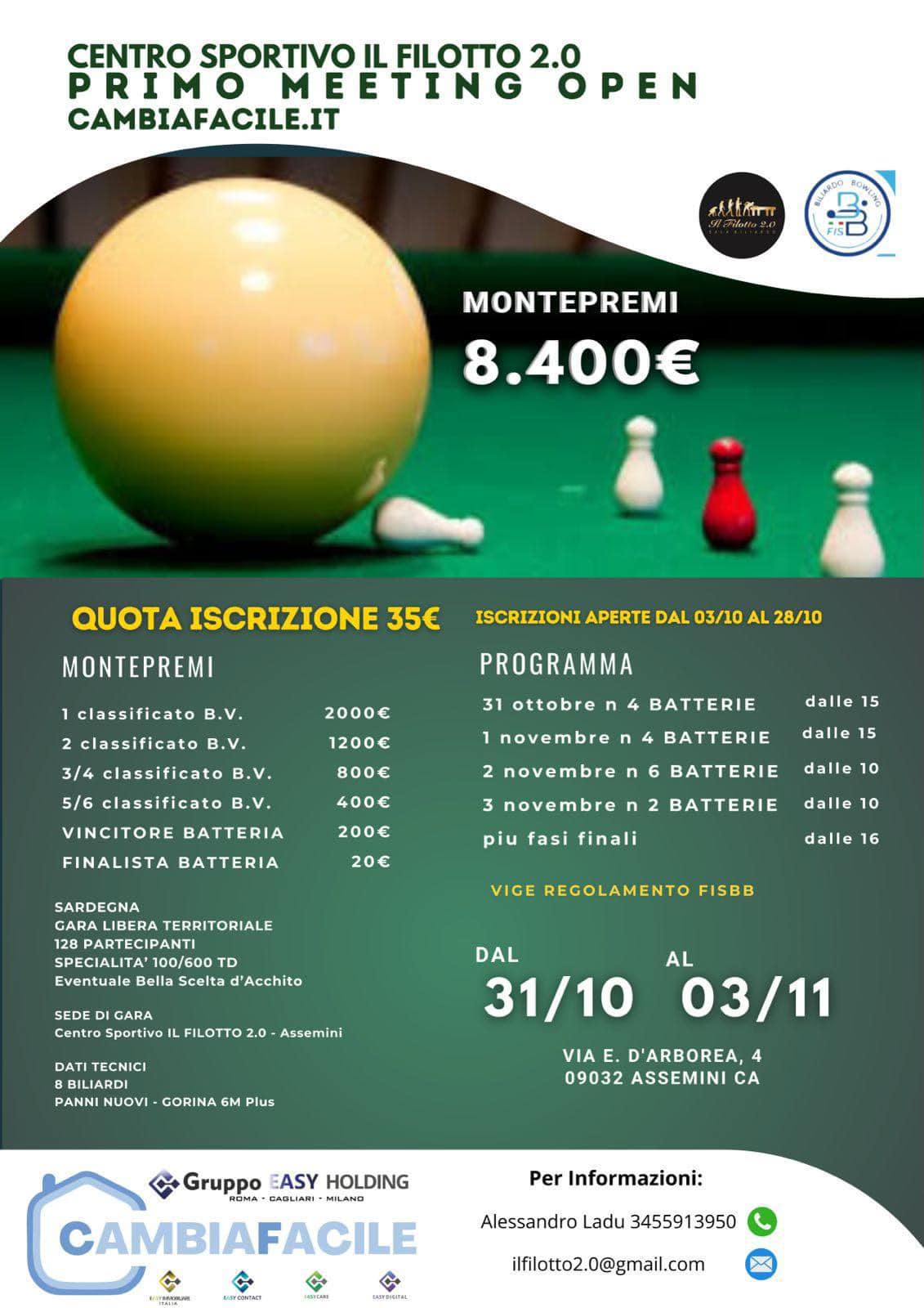 PRIMO MEETING OPEN - CAMBIAFACILE.IT