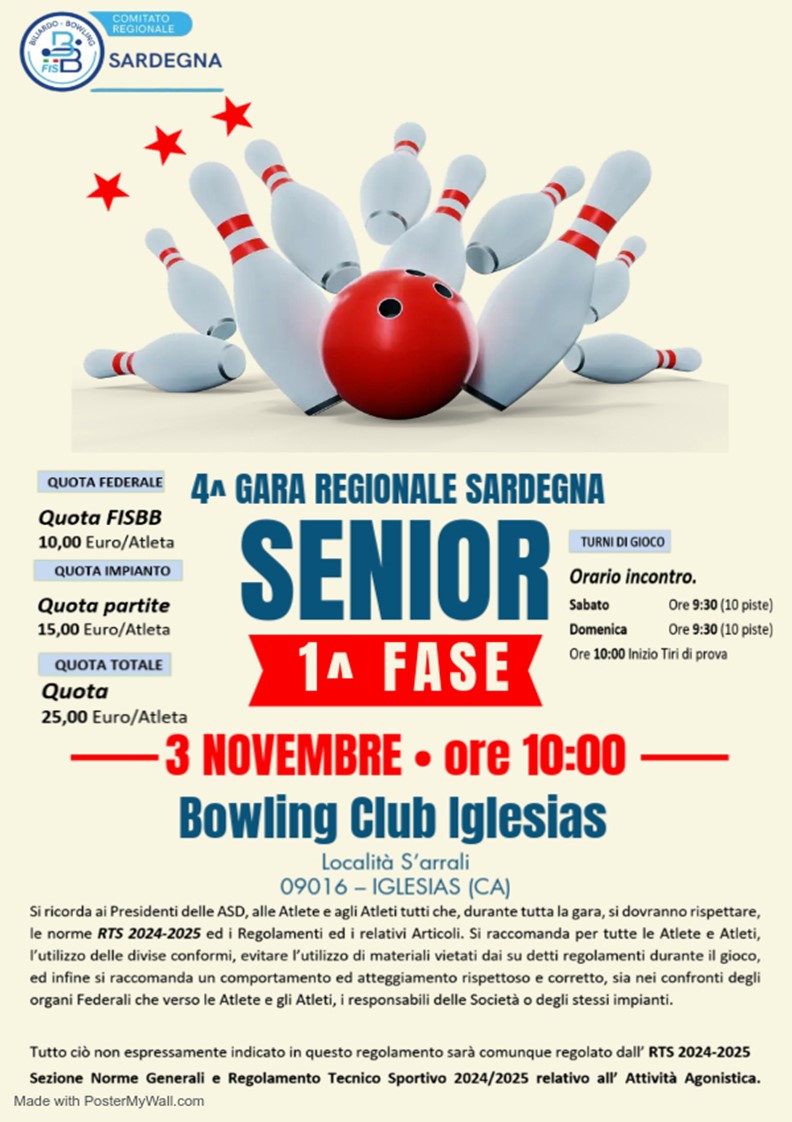  4ª Gara Regionale Sardegna SENIOR - 1ª FASE!