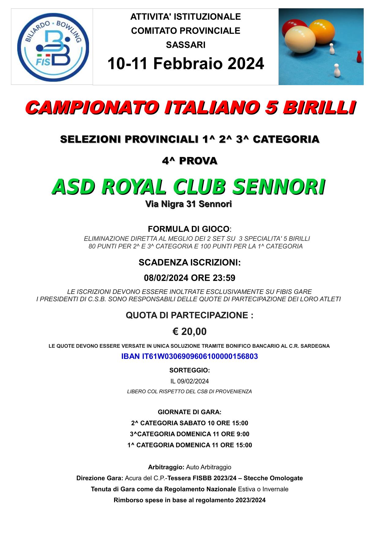QUARTA PROVA PROVINCIALE sassari 1