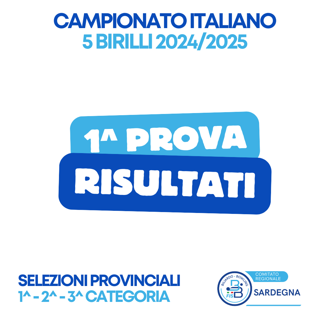 Vincitori 1^prova Selezioni Provinciali Campionato Italiano Cinque Birilli