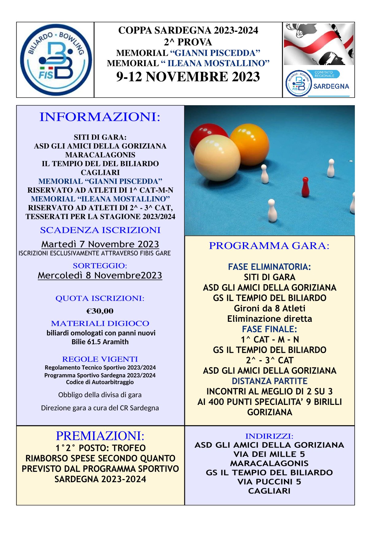 seconda prova coppa sardegna