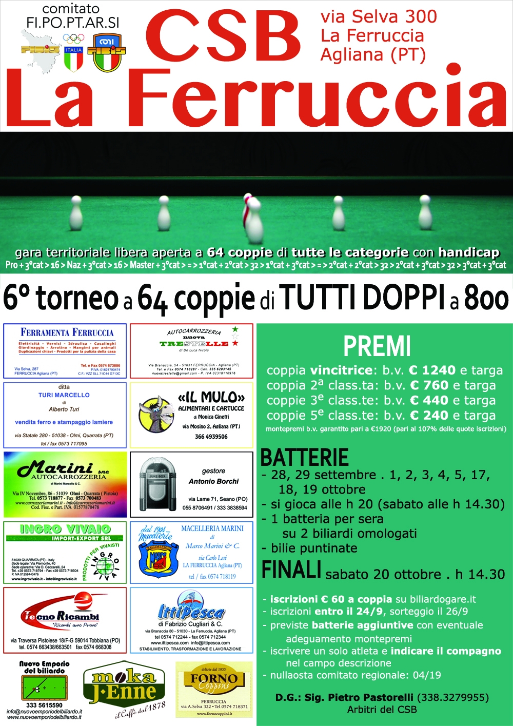 VI Torneo a Coppie alla Ferruccia