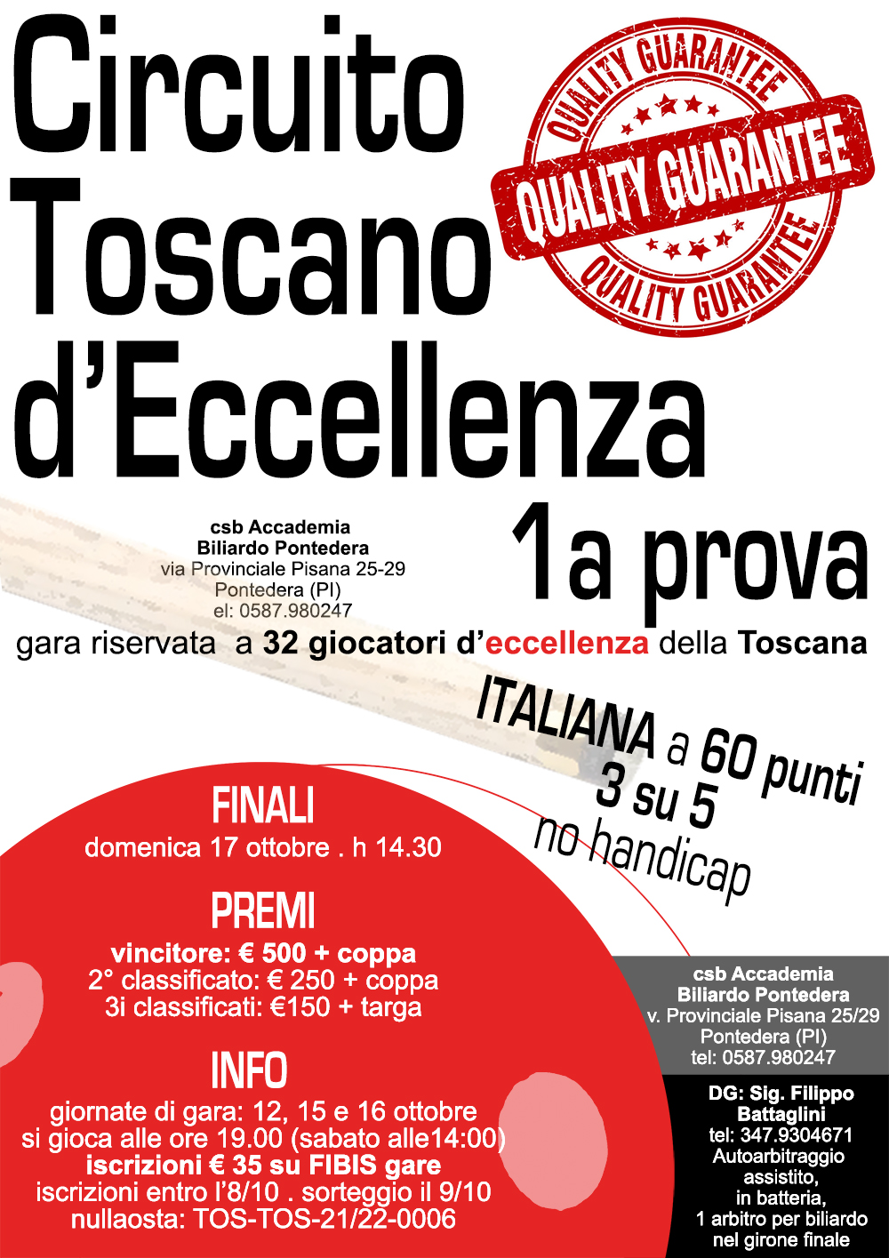 Circuito Toscano d'Eccellenza - 1° Prova