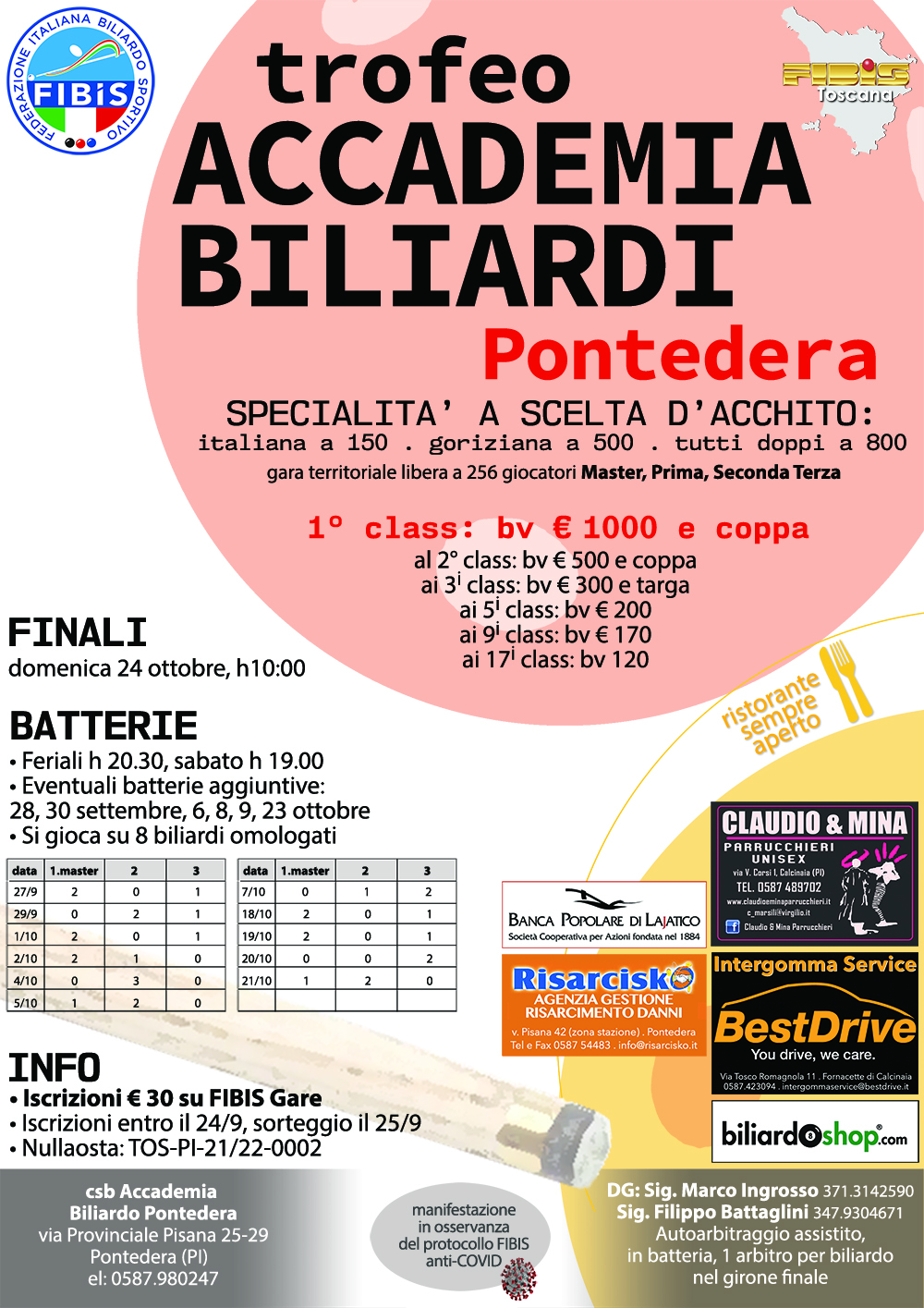 Trofeo Accademia Biliardi Pontedera