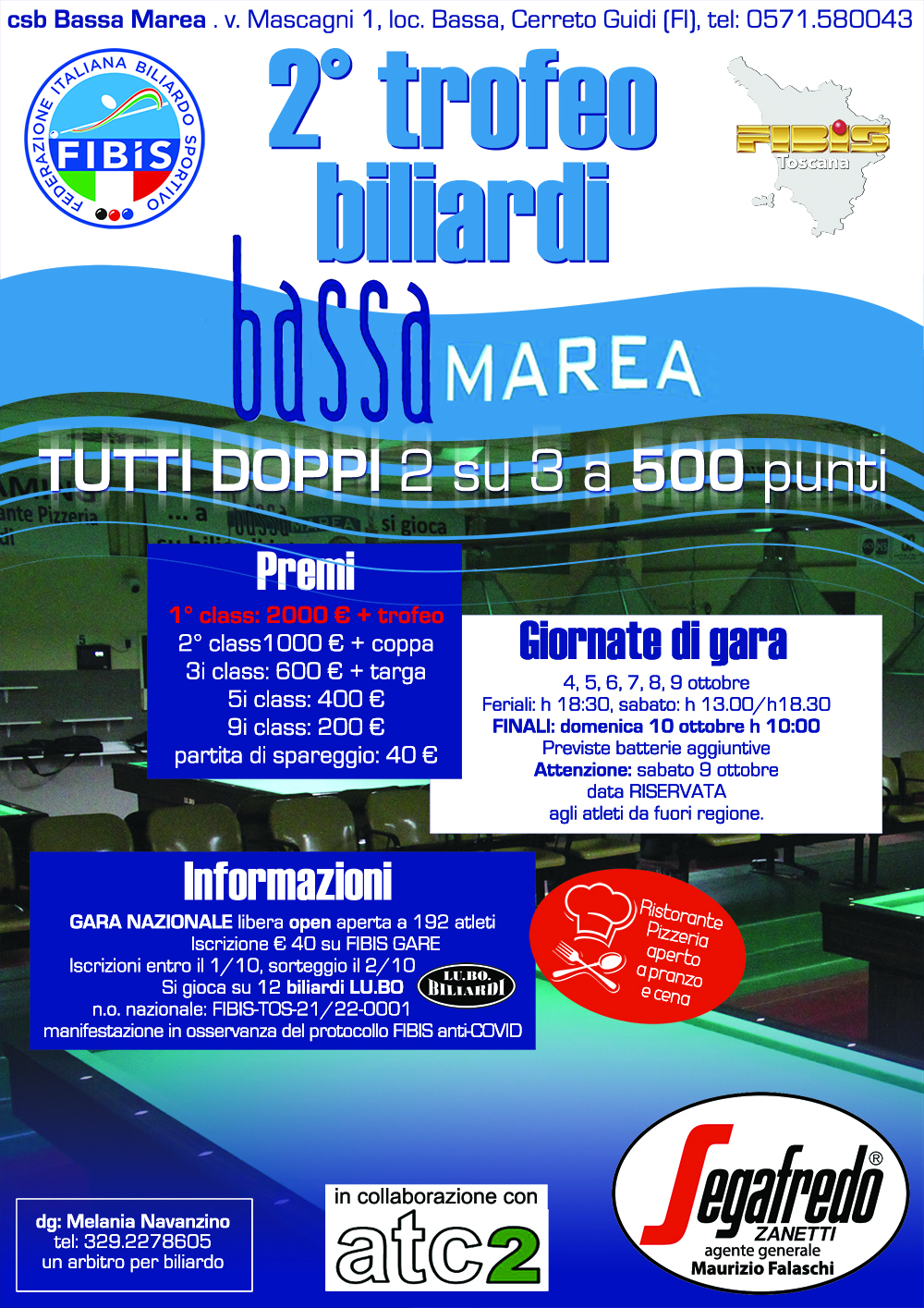 2° Trofeo Biliardi Bassa Marea