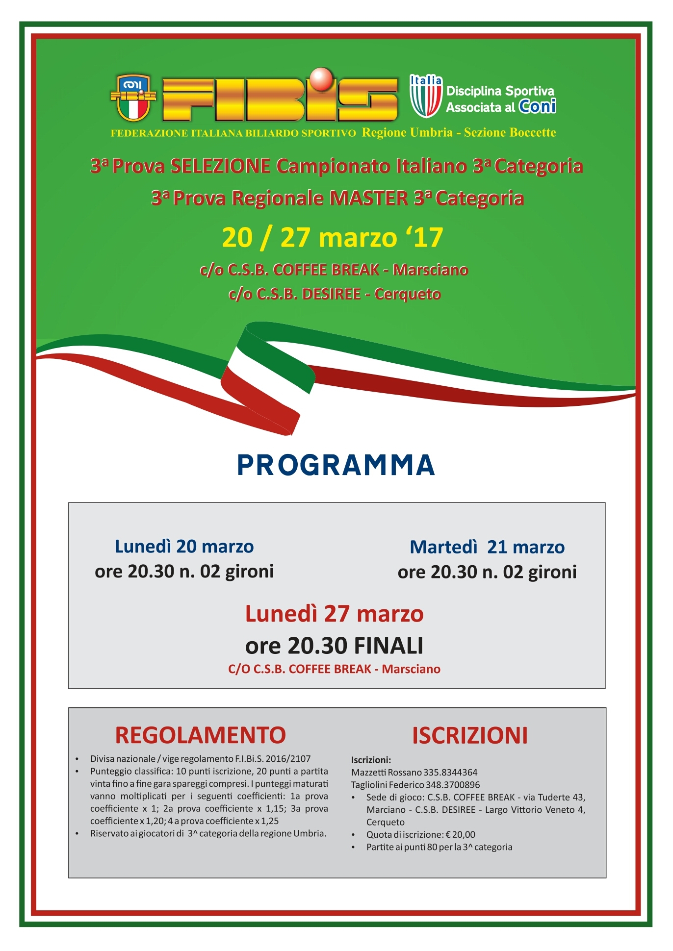 Quarta Prova di Selezione ai Campionati Italiani di 2^ e 3^ Categoria