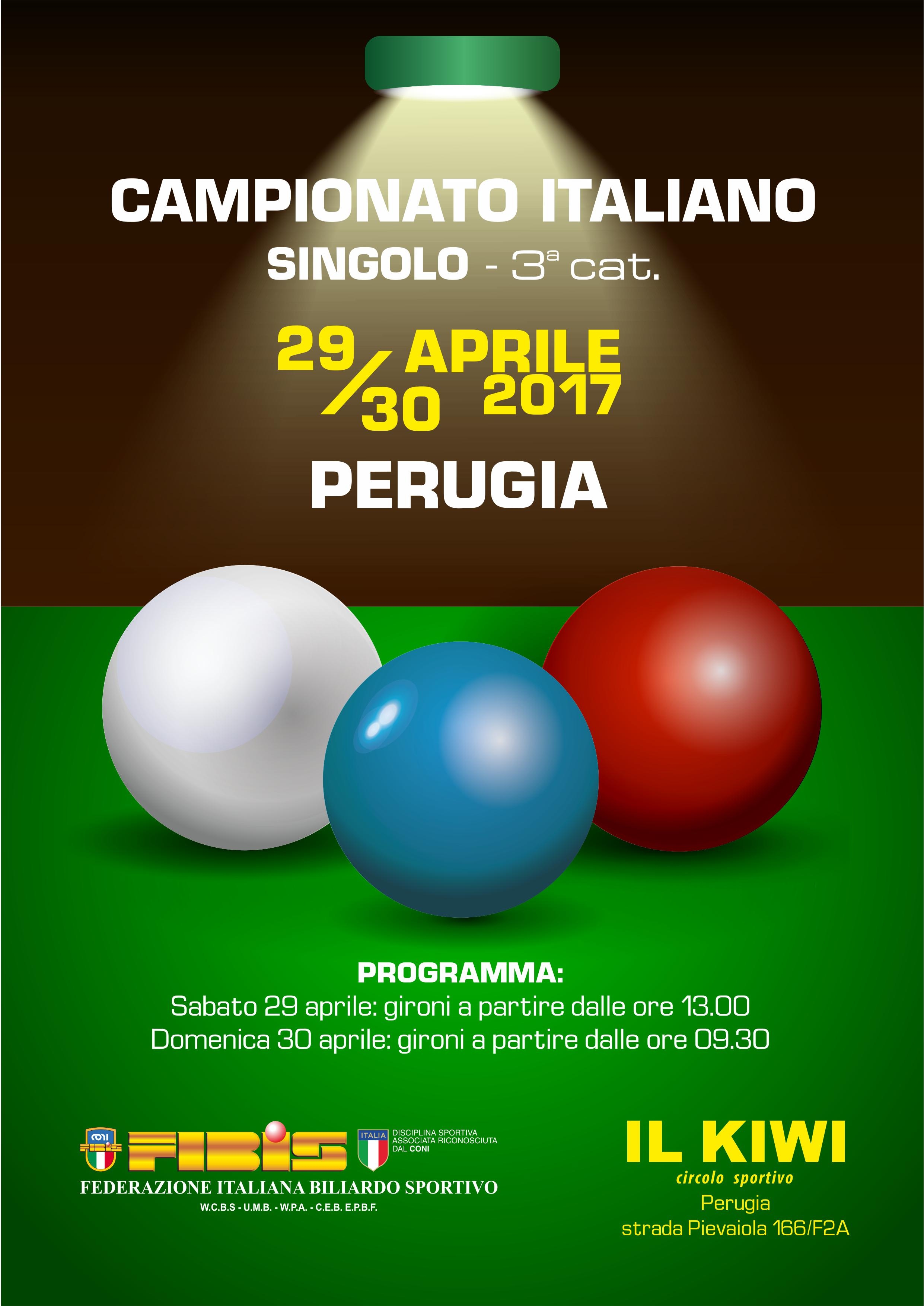 CAMPIONATO ITALIANO individuale 3^ Categoria