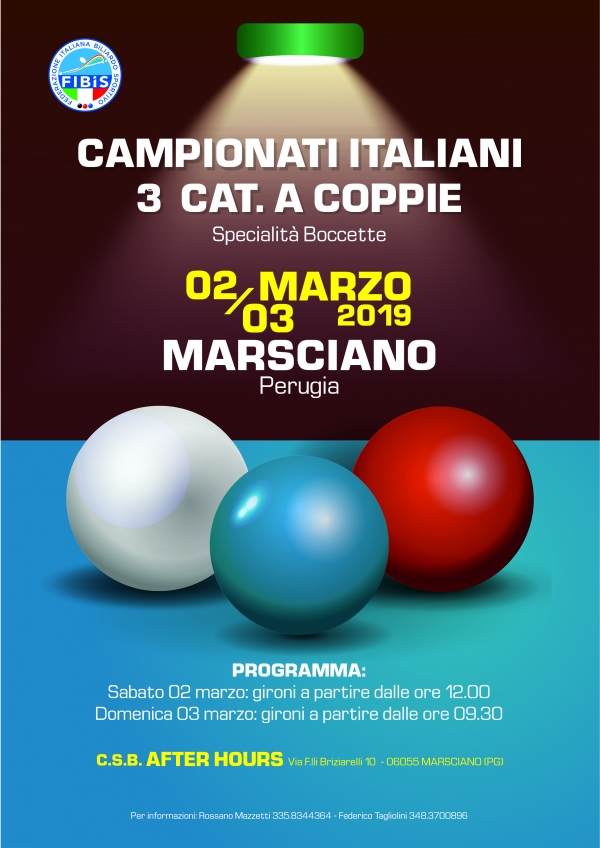 Campionato Italiano a coppie 3a categoria