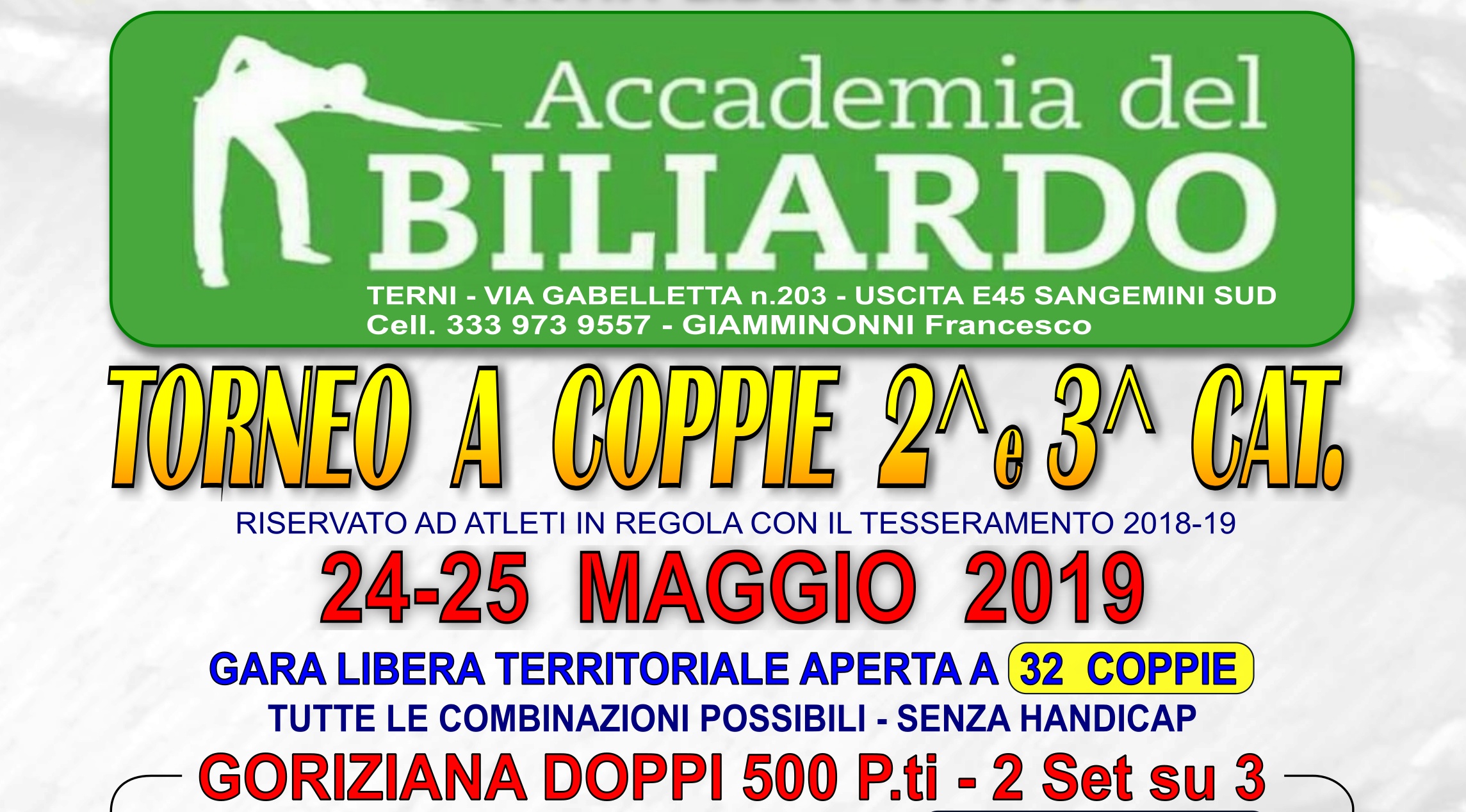 STECCA 2018/19 - Gara 32 Coppie (1^2^3^) Accademia-TR